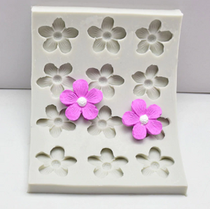 Blossom flowers silicone mould, 3cm