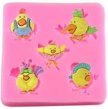 Little chicken silicone mould, top left 1.8x2.3cm