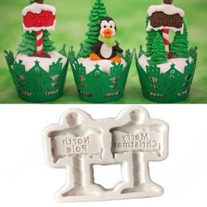Silicone Mould Merry Christmas North Pole Post