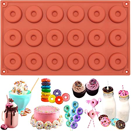 Amazon.com: 8 Inch Round Silicone Cake Mould - 2PCS Large Doughnut  Mold，French Dessert Chiffon Cake Tube Pan, Non-Stick Mousse Bread Savarin  Cake Baking Tray: Home & Kitchen