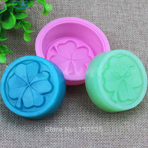 Round Clover Soap Bar silicone soap mould