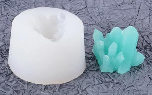Silicone Mould 3D Gems Crystal Rocks Soft Resin 3.5cm F