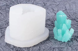 Silicone Mould 3D Gems Crystal Rocks Soft Resin 2.5cm D