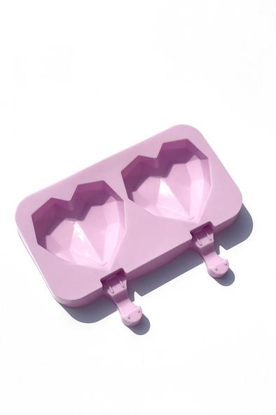 Geometric heart Lollypop cakesicle silicone mould