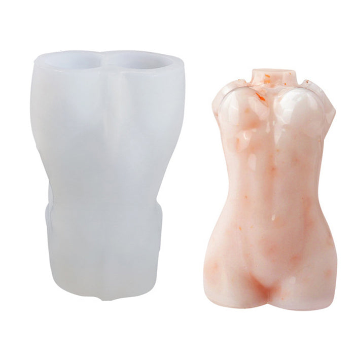 Torso man soap/candle silicone mould, size of man 10.5x7cm A