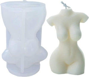 Torso lady soap/candle silicone mould, size of lady 8.5x6cm C