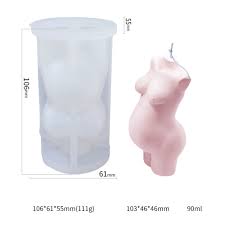 10cm Torso Lady Soap Candle Silicone Mould