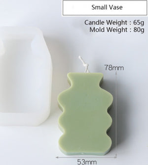 Candle soap mould shape J, size of product 7.5x4cm small vase