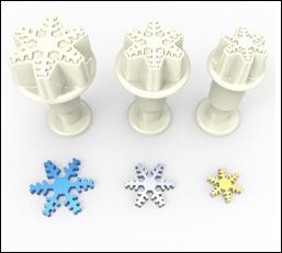 Tiny Fondant Plunger Cutter Snowflake