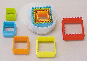 Vocen Plastic Cookie Cutters In a Container Square