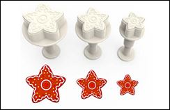 RP10139 Pastime Christmas Star Cookie Plunger Cutter Set