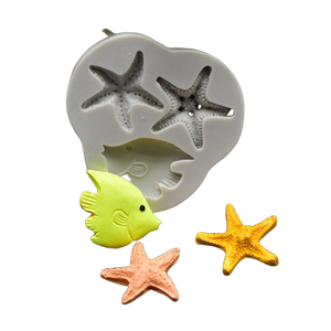 Starfish and fish silicone mould