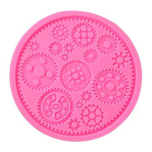 Silicone mould Steam punk gears, size of mould 9.5cm