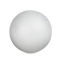 Polystyrene Faux Balls White 9.5cm 6pcs