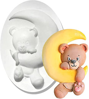 Silicone Mould Teddy In A Moon