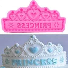 Princess Tiara crown silicone mould, for fondant, size of mould 13x6cm, crown
