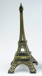 Metal Eiffel Tower Ornament 18cm