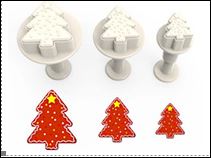 RP10140 Pastime Christmas Tree Cookie Plunger Cutter Set