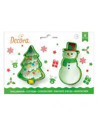 CK-65 Christmas Tree and Snowman Cookie Cutter