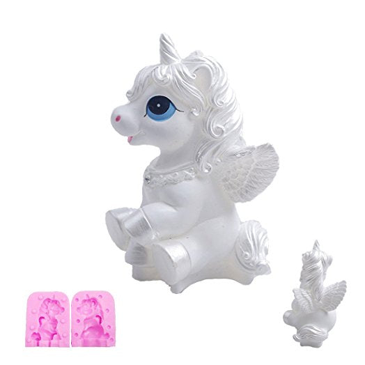Silicone Fondant Mould 3D Unicorn 7.5x4.5cm Lamay