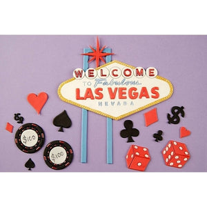 Las Vegas Poker patchwork silhouette cutters