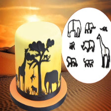 Wild life safari animal theme silhouette cutter set
