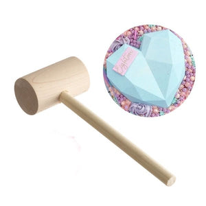 Large Wooden mallet for smash chocolate cakes 1 piece, 15.5cm