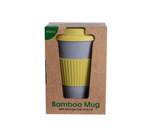 Bamboo Mug With Silicone Lid Yellow